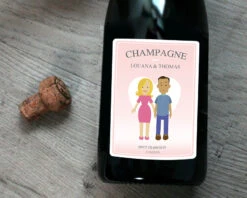 Champagne Personnalisable - Couple - Collection Family Circus