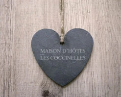 Coeur Ardoise à Suspendre