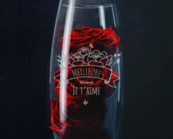 Vase Ovale Personnalisable Gravé - Maman Fleurie