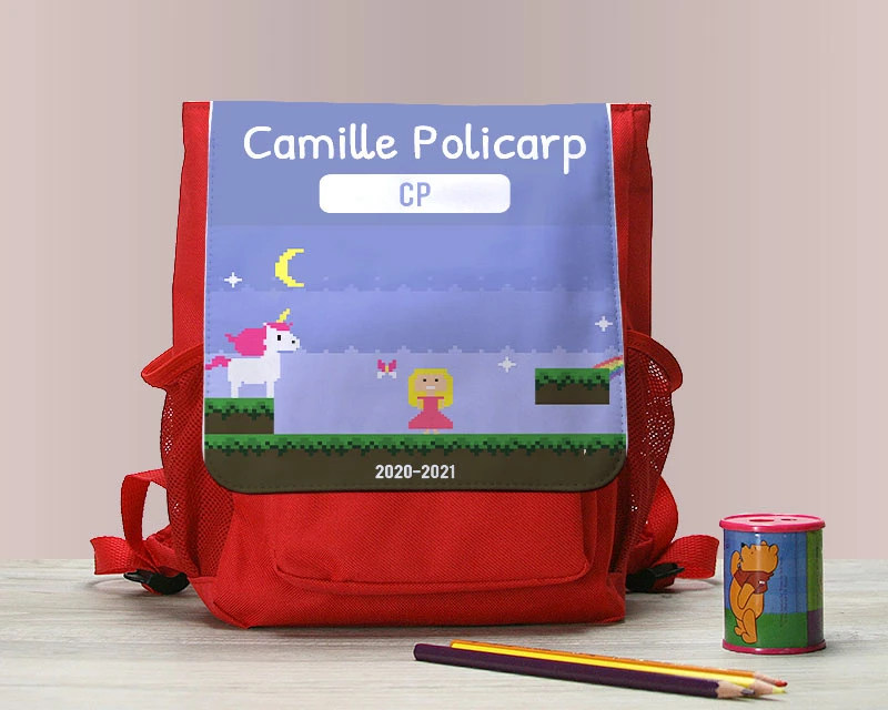 Sac à Dos Enfant Personnalisable - Jeux Vidéo Rétro - Version Fille 1 Sac à Dos Enfant Personnalisable - Jeux Vidéo Rétro - Version Fille