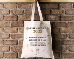 Tote Bag Personnalisable - Mes Résolutions - 100% Coton Naturel -Cadeaux 816e9b48f558f68920ed63aebce5b8afd77ef0312d406f3003ab8abfb3c622480