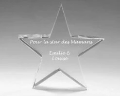 Trophée En Verre étoile Message