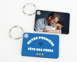 Porte-clés Personnalisé Photo - Première Fête Des Pères