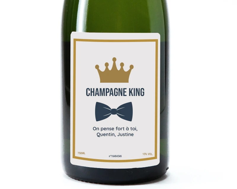 Bouteille De Champagne Personnalisée - Papa Royal 3 Bouteille De Champagne Personnalisée - Papa Royal – Image 3