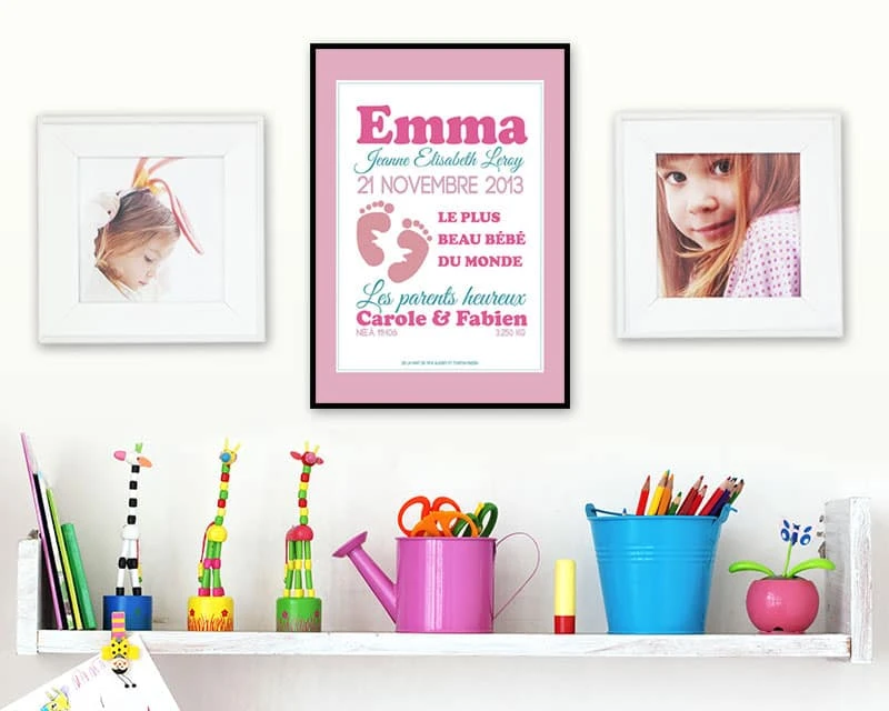 Affiche Naissance Baby Girl 2 Affiche Naissance Baby Girl – Image 2