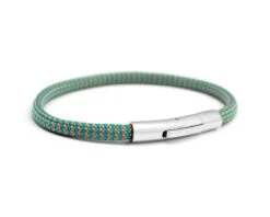 Bracelet Personnalisé Pour Homme - Cordon Aquamarine