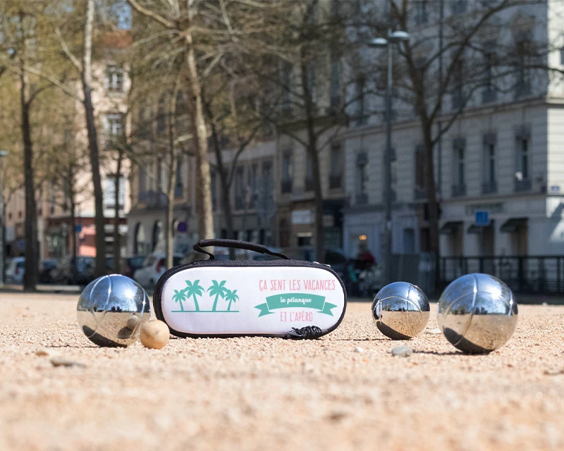 Sacoche De Pétanque Personnalisable Avec Option Triplette De Boules De Pétanque - Collection Été Palmier 4 Sacoche De Pétanque Personnalisable Avec Option Triplette De Boules De Pétanque - Collection Été Palmier – Image 4
