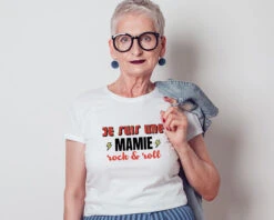 T-shirt Blanc Femme Personnalisable - Collection Rock'n Roll