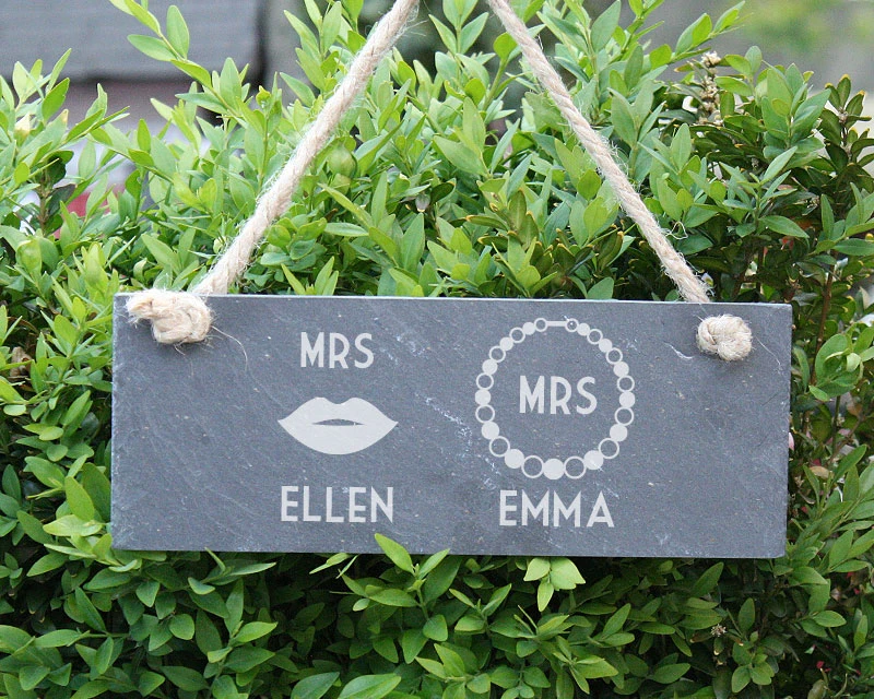 Plaque De Porte Personnalisée - Mrs & Mrs 1 Plaque De Porte Personnalisée - Mrs & Mrs