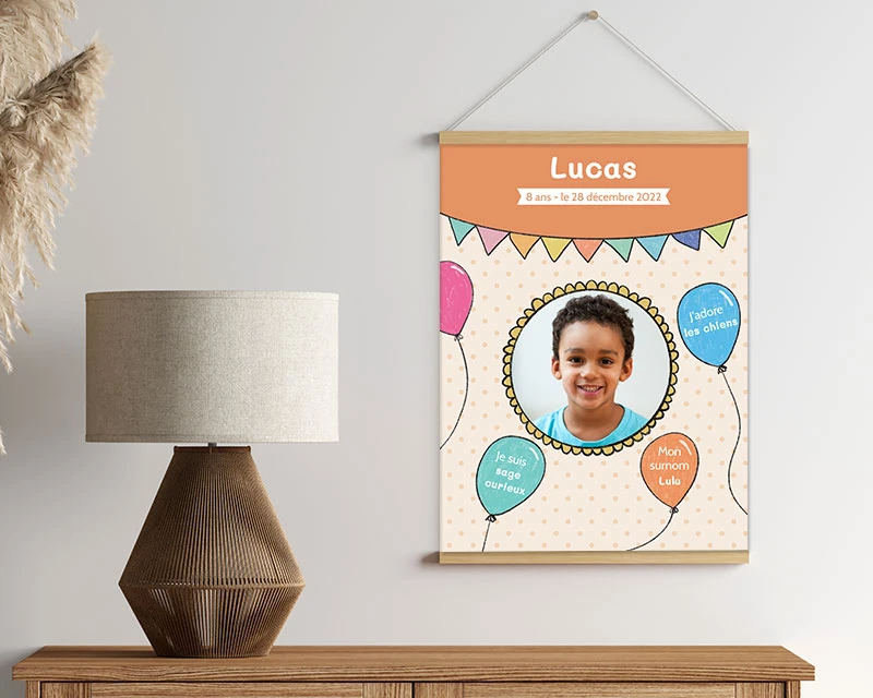 Affiche Anniversaire Enfant Personnalisée - Ballons 4 Affiche Anniversaire Enfant Personnalisée - Ballons – Image 4