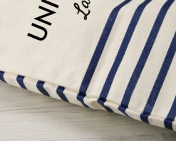 Tote Bag Marinière Personnalisée - 100% Coton Naturel