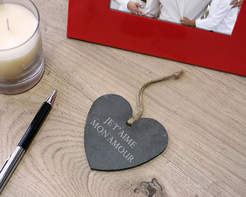 Coeur Ardoise à Suspendre 2 Coeur Ardoise à Suspendre – Image 2