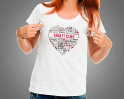 T-shirt Mots D'Amour Femme -Cadeaux ab04fb6e6cc3e0ded907316c651f6bf005421d1c25f92da632115326b8f328023