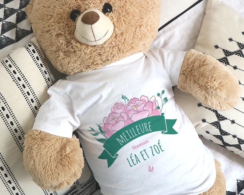 Ours Géant Personnalisable - Collection Maman Fleurie 2 Ours Géant Personnalisable - Collection Maman Fleurie – Image 2