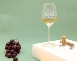Verre à Vin Personnalisé - Meilleur Papa