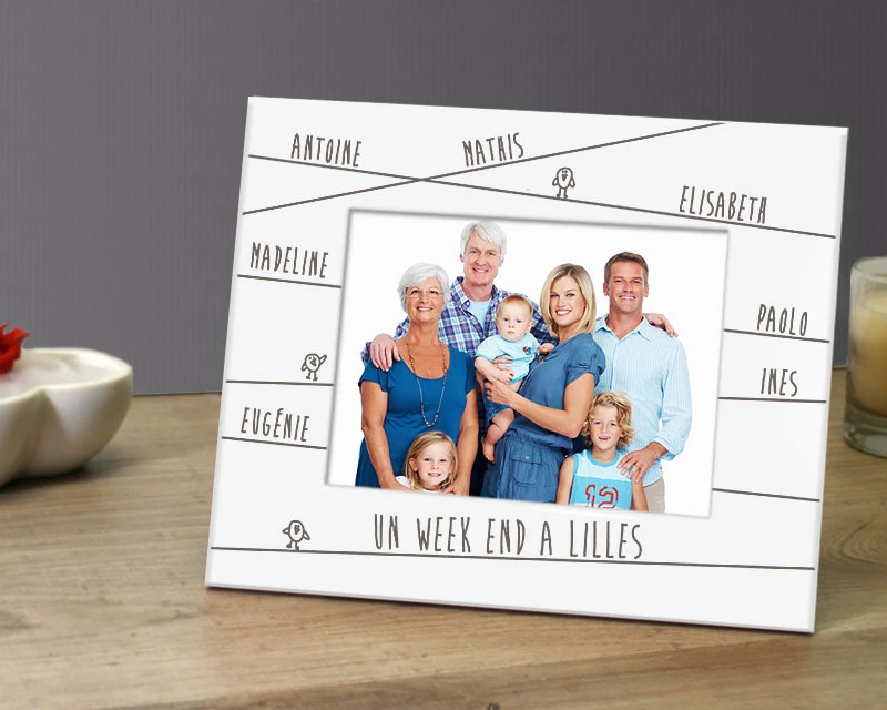 Cadre Blanc - Famille Prénoms 1 Cadre Blanc - Famille Prénoms