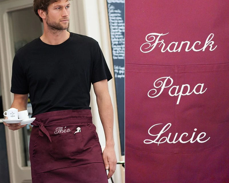 Tablier Bistrot Brodé 1 Tablier Bistrot Brodé