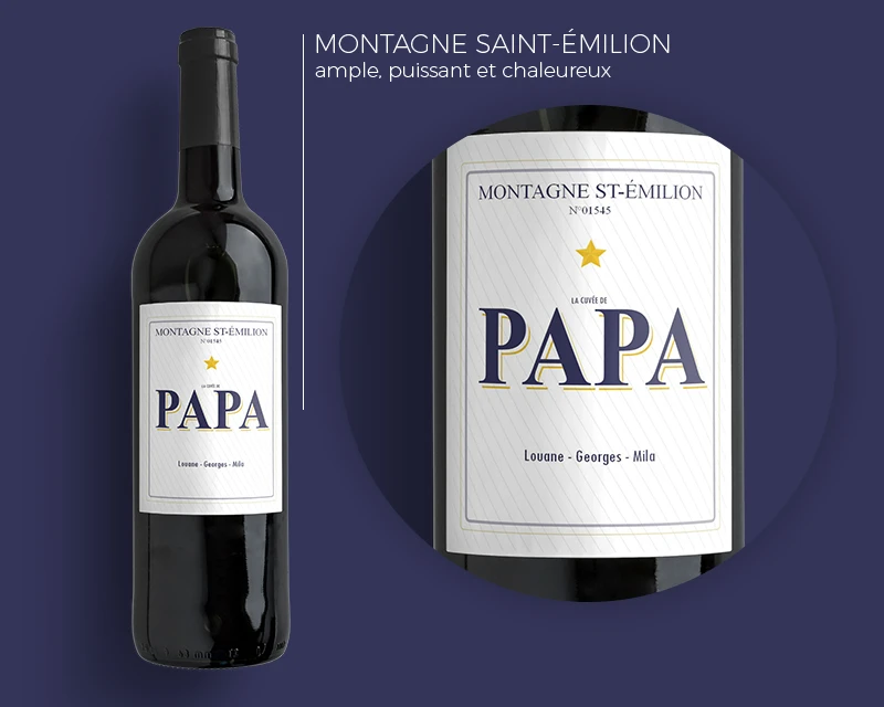 Bouteilles De Vins La Cuvée De Papa 2 Bouteilles De Vins La Cuvée De Papa – Image 2