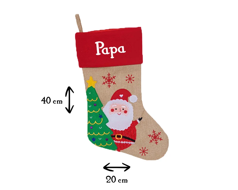 Chaussette De Noël Brodée Personnalisable - Prénom 3 Chaussette De Noël Brodée Personnalisable - Prénom – Image 3