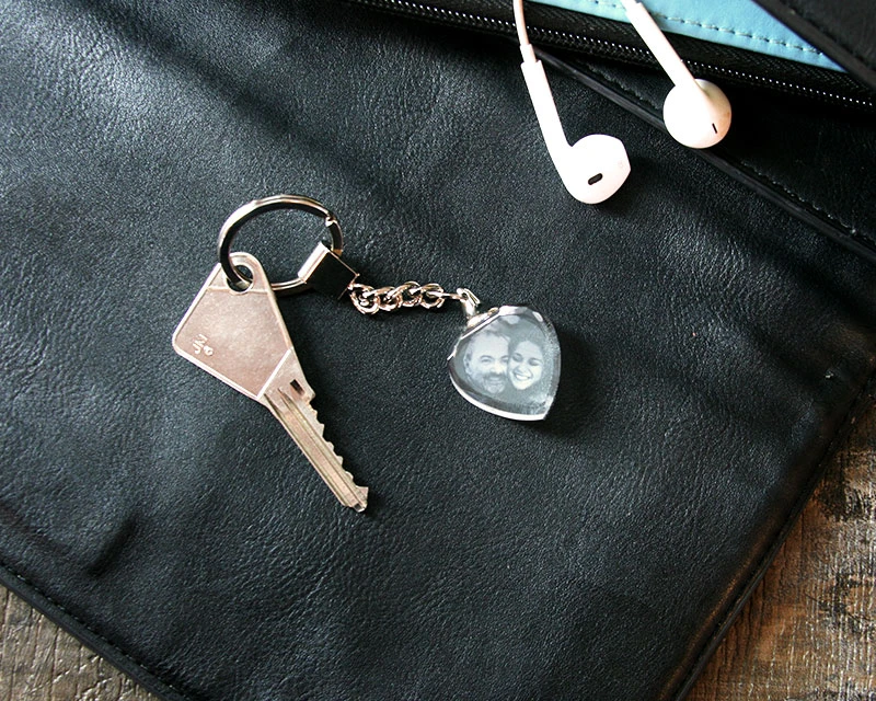 Porte-Clés En Verre Coeur 3 Porte-Clés En Verre Coeur – Image 3