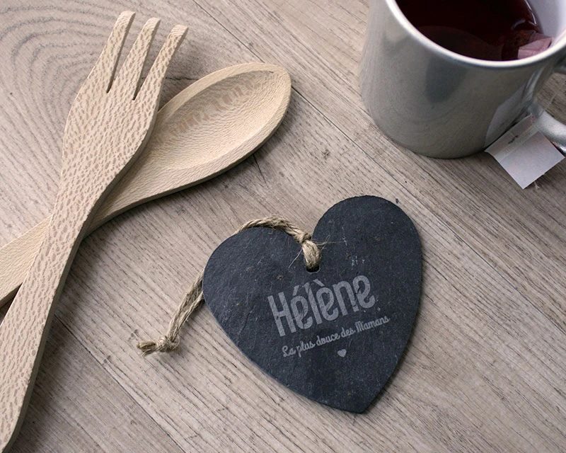 Coeur Ardoise à Suspendre Maman 2 Coeur Ardoise à Suspendre Maman – Image 2