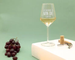 Verre à Vin Personnalisé - « Le Verre De... » Homme
