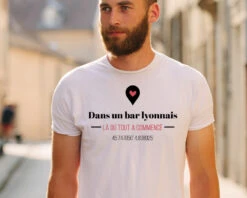 T-shirt Personnalisé - Blanc Homme - Là Où Tout A Commencé