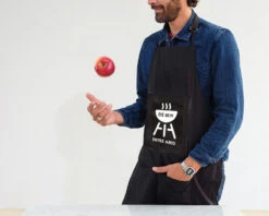 Tablier Noir Personnalisable - Barbecue