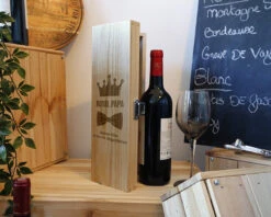 Caisse à Vin Gravée - Papa Royal