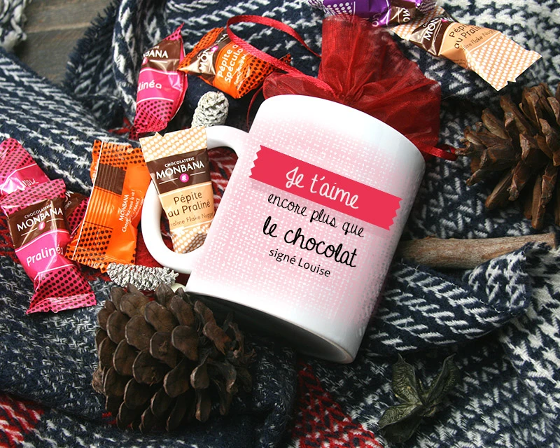 Mug Je T'aime Et Ses Chocolats Monbana 2 Mug Je T'aime Et Ses Chocolats Monbana – Image 2