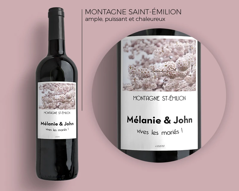 Bouteilles De Vins De Bordeaux - Fleurs 4 Bouteilles De Vins De Bordeaux - Fleurs – Image 4