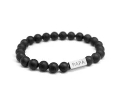 Bracelet Pour Homme Personnalisable - Perles Agates Noires Mates 5 Bracelet Pour Homme Personnalisable - Perles Agates Noires Mates -Cadeaux c7b6a529fb5f39169a42612e5cd636f1ea632bc122d273f5d32f2a84541930392