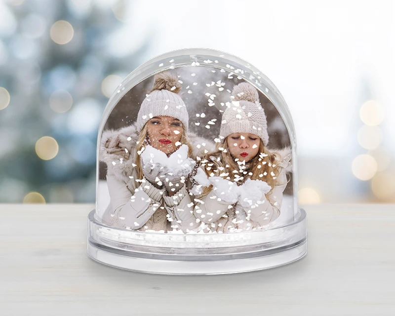 Boule à Neige Flocons Personnalisée - Photo 1 Boule à Neige Flocons Personnalisée - Photo