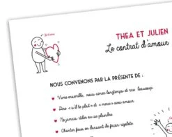 Contrat D'Amour Personnalisé -Cadeaux cc905c44855ae8de0226b232f4817ed09c43af5173289918a369e18dbde52251