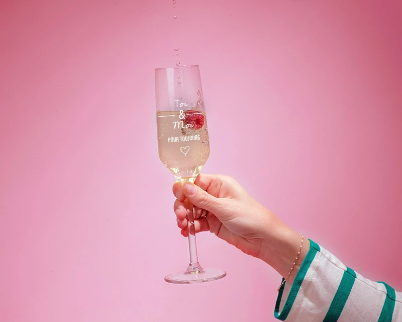 Lot De 2 Flûtes à Champagne Personnalisables - Jour De Rencontre 1 Lot De 2 Flûtes à Champagne Personnalisables - Jour De Rencontre