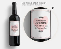 Bouteilles De Vin De Bordeaux - Aujourd'hui Je T'aime Depuis X Jours -Cadeaux ce90a65a06cd17a099e1a4818c0586985ea81233eb1f7f6f3f930aab90d531554