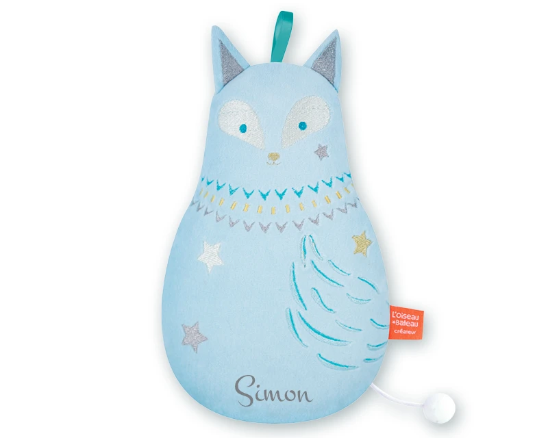 Peluche Musicale Brodée Personnalisable - Renard Bleu 2 Peluche Musicale Brodée Personnalisable - Renard Bleu – Image 2