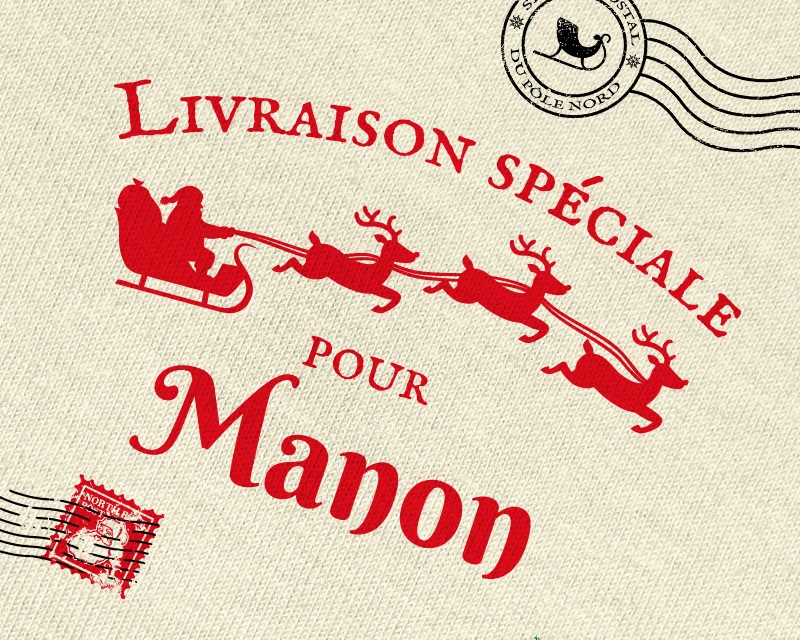 Hotte De Noël Personnalisée - Grand 70 X 50 Cm 2 Hotte De Noël Personnalisée - Grand 70 X 50 Cm – Image 2