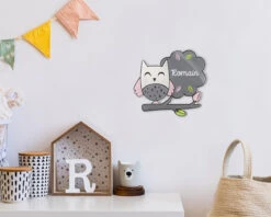 Plaque Décorative Personnalisable - Chouette