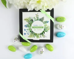 Coffret De Dragées Cœur Caramel Personnalisable - Collection Fleurie