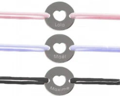 Bracelet Jeton Personnalisable - Coeur Argent Véritable