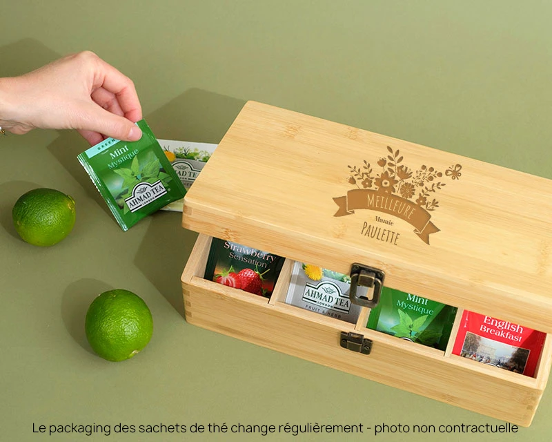 Boite à Thé Personnalisée - Collection Mamie Fleurie 3 Boite à Thé Personnalisée - Collection Mamie Fleurie – Image 3