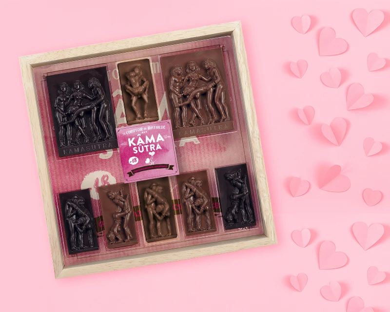 Coffret De Chocolat Kamasutra - Noir Et Lait 1 Coffret De Chocolat Kamasutra - Noir Et Lait