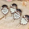 Lot De 4 Sucettes Père Noël En Chocolat Au Lait Dont 2 Personnalisées