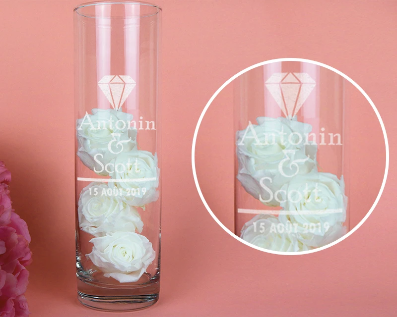 Vase Personnalisable - Noces 2 Vase Personnalisable - Noces – Image 2