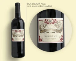 Bouteilles De Vin De Bordeaux Personnalisées -Cadeaux e83d6f61b882cf0f2eb12fde376eddb8cec91e0b33f8bb186aa3dc2b2b6b1525