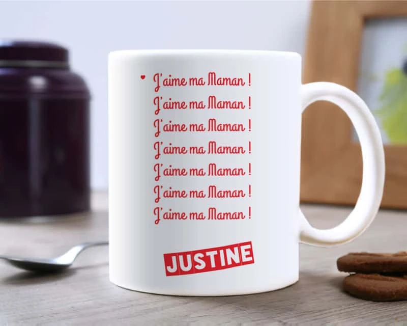 Mug Personnalisé - « J'aime Ma Maman » 2 Mug Personnalisé - « J'aime Ma Maman » – Image 2