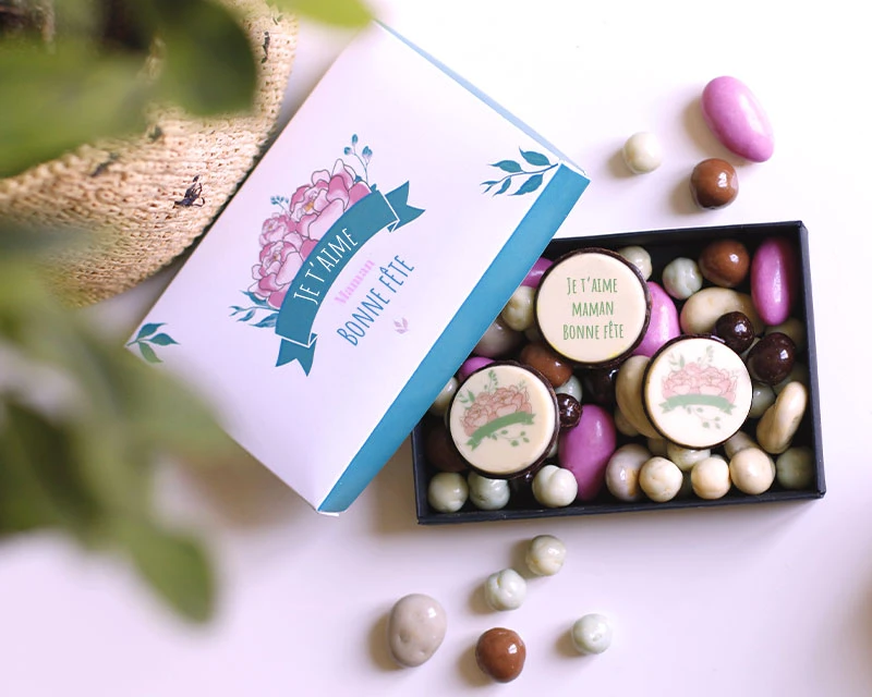 Boîte De Chocolats Personnalisée - Collection Maman Fleurie 3 Boîte De Chocolats Personnalisée - Collection Maman Fleurie – Image 3
