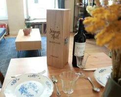 Caisse à Vin Gravée Joyeux Noël Et Bonne Année