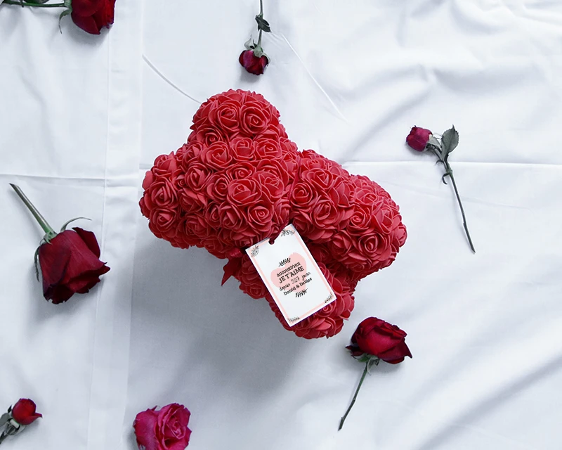 Ours En Roses Rouges Et Carte Personnalisable - Aujourd'hui Je T'aime Depuis... Jours 5 Ours En Roses Rouges Et Carte Personnalisable - Aujourd'hui Je T'aime Depuis... Jours – Image 5
